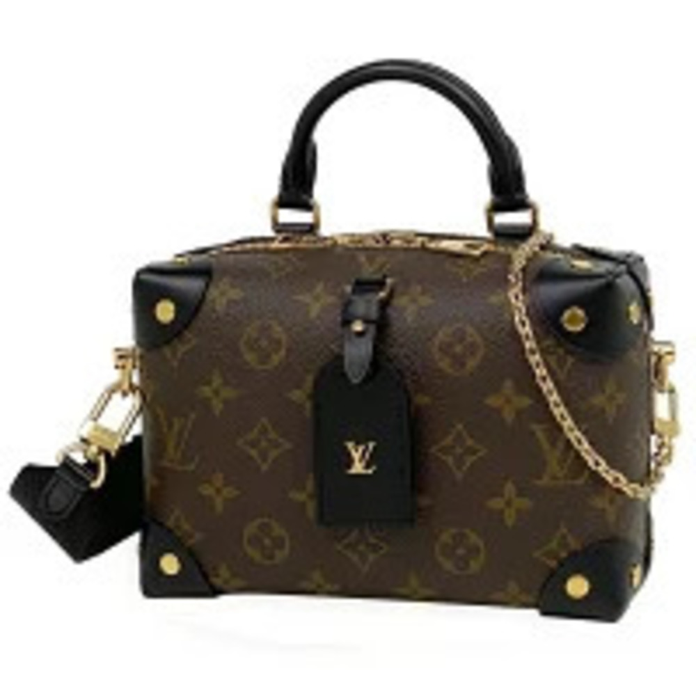 Louis Vuitton Malle Souple Shoulder Bag Crossbody Handbag Monogram Brown Black